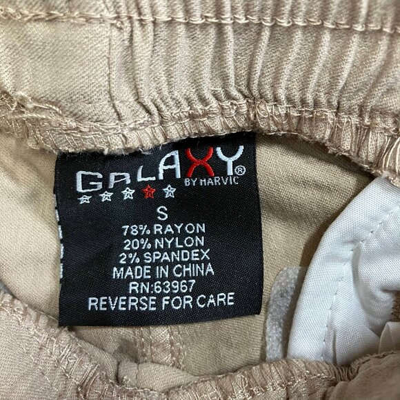 Galaxy By Harvic Men Small Stone Slim Fit Super Flex Stretch Cargo Jogger Shorts - Picture 2 of 9